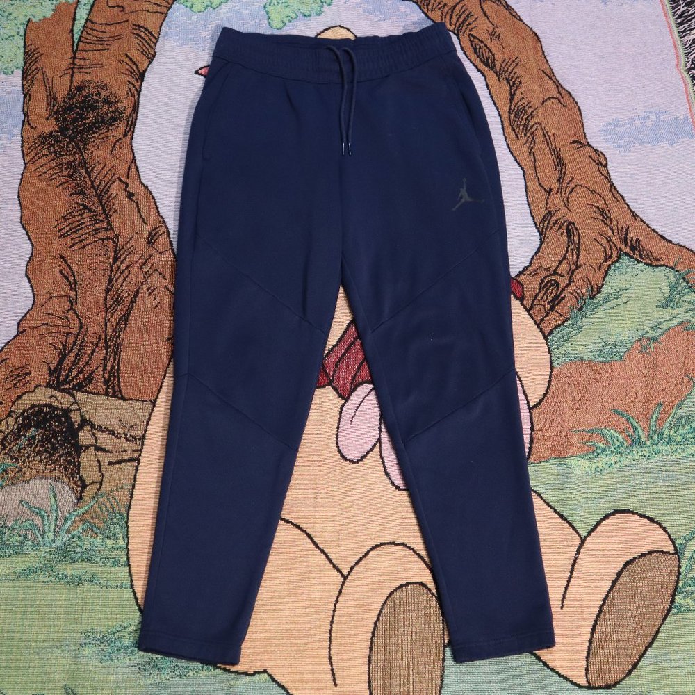 Air Jordan Athletic Sweatpants Navy Slim Tapered Fit Size Medium Jumpman 30x29